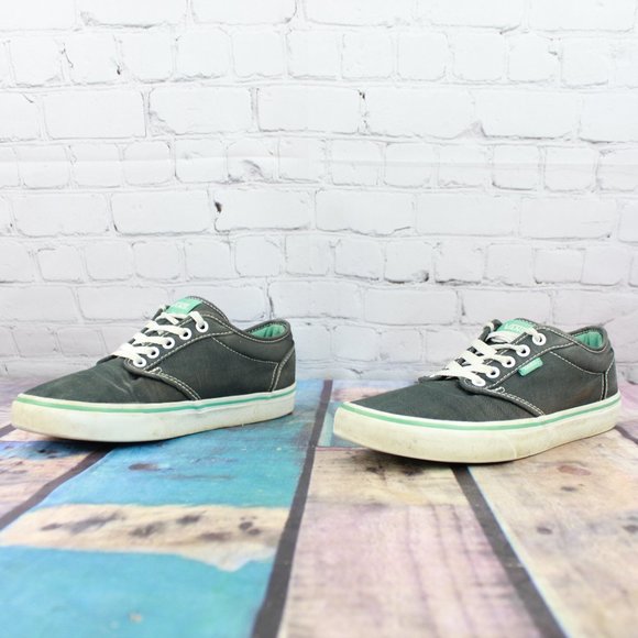 Vans Gray Canvas Tennis Shoes Low Top Lace-up Sneakers Shoe Size 9 - Picture 2 of 9